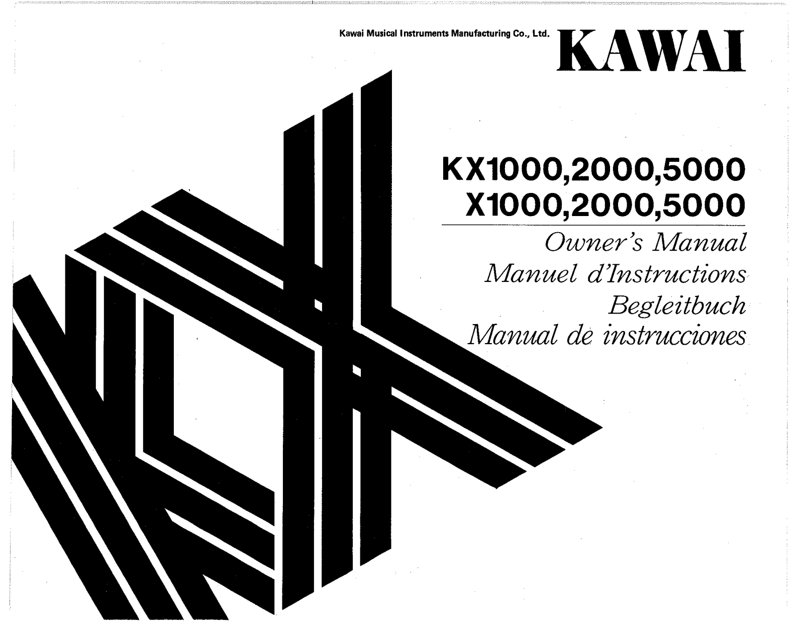 KAWAI KX1000, KX2000, KX5000, X1000, X2000 User Manual