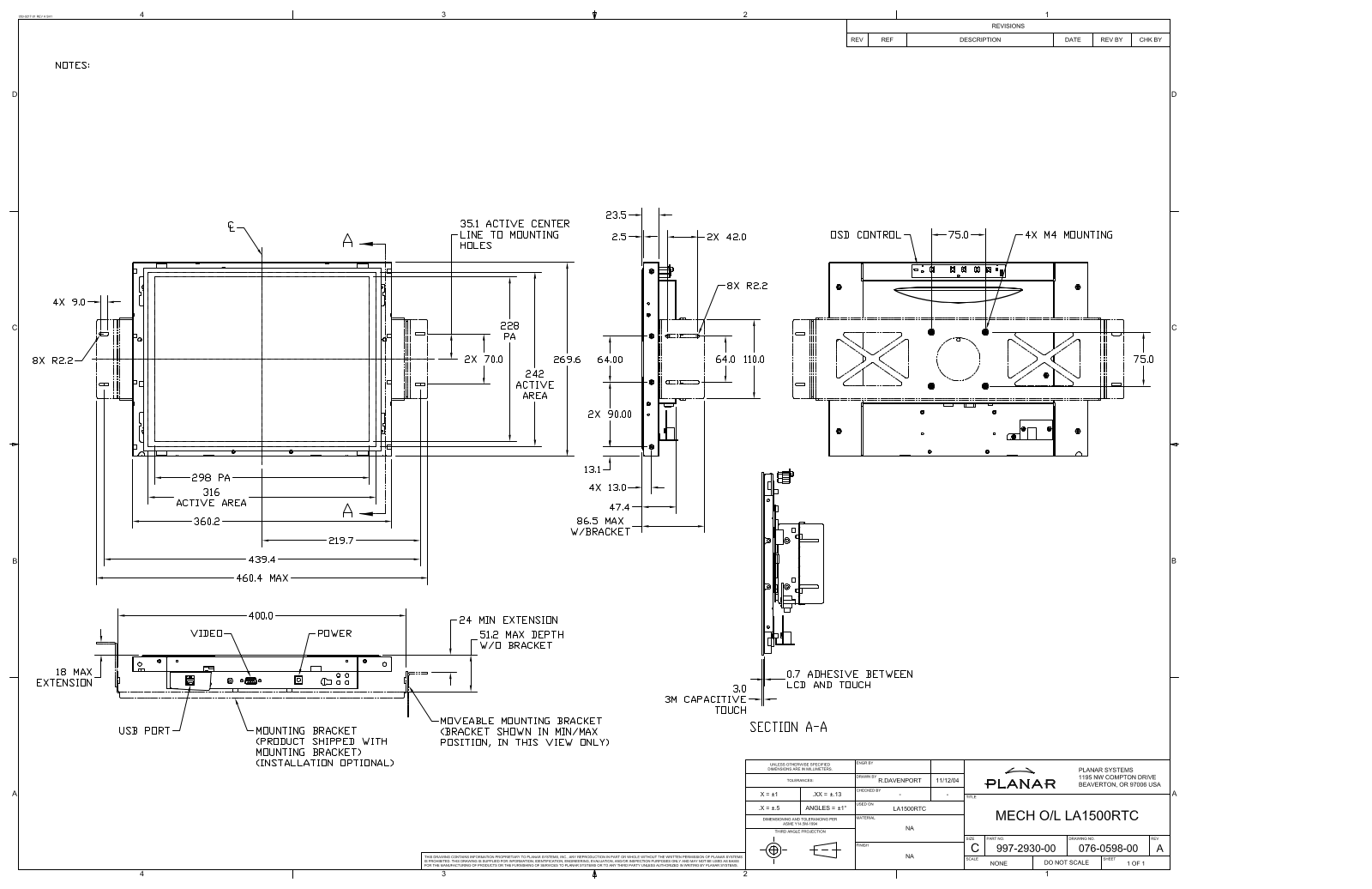 Planar LA1500RTC User Manual