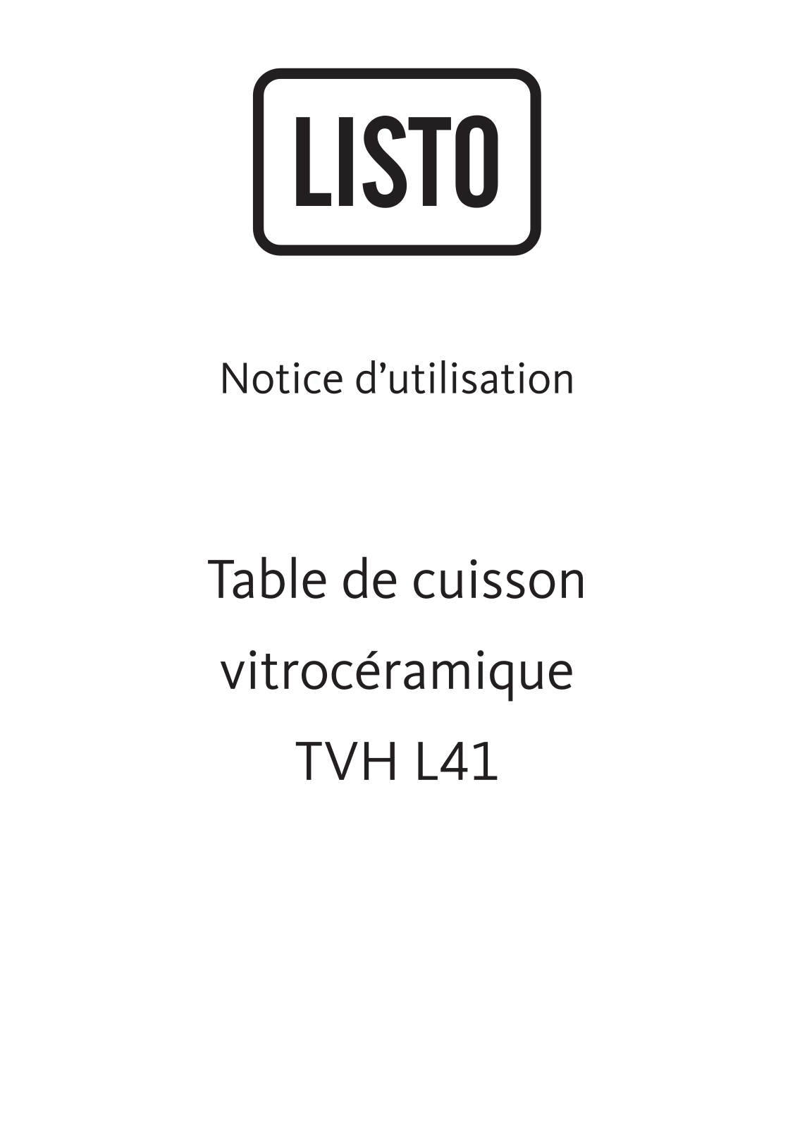 LISTO TVH L41 User Manual