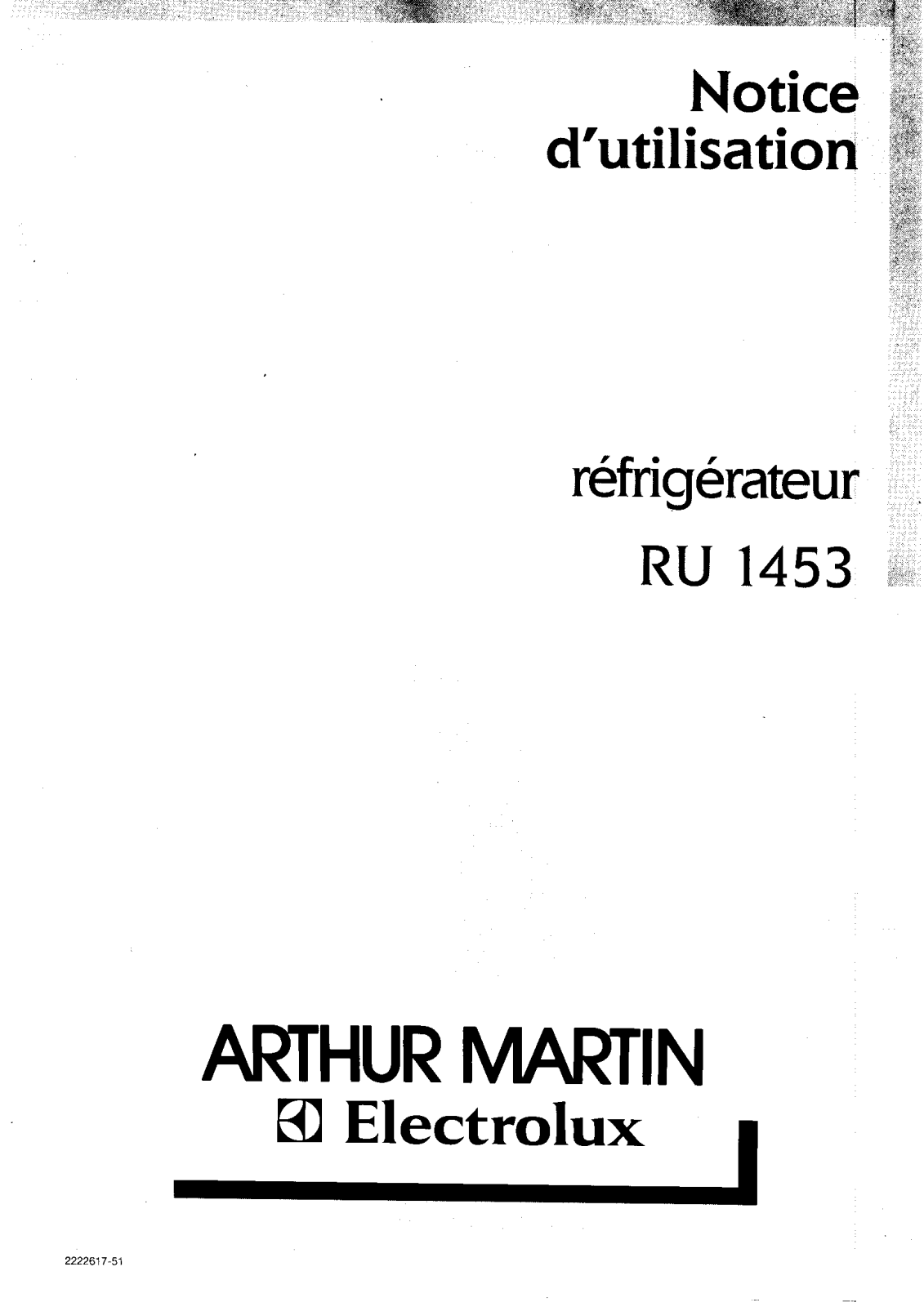 Arthur martin RU1453 User Manual