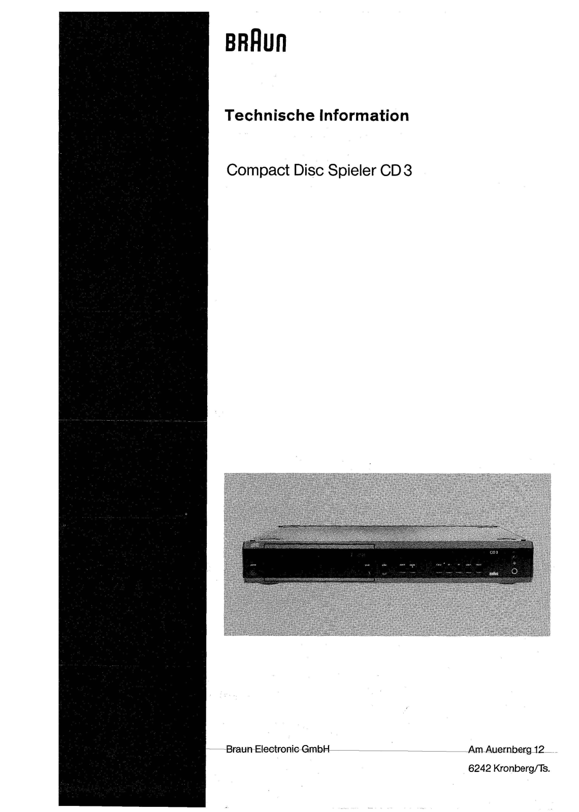 Braun CD-3 Service Manual