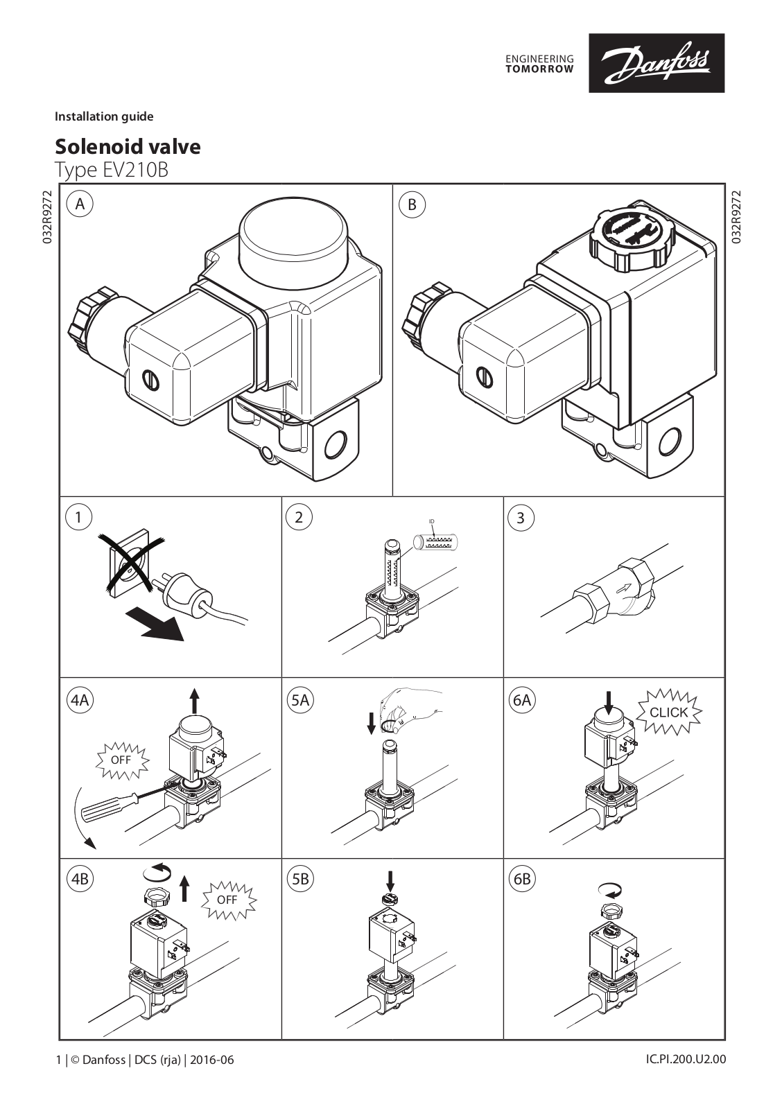 Danfoss Electronics EV220B 6, EV220B 22 Installation Guide