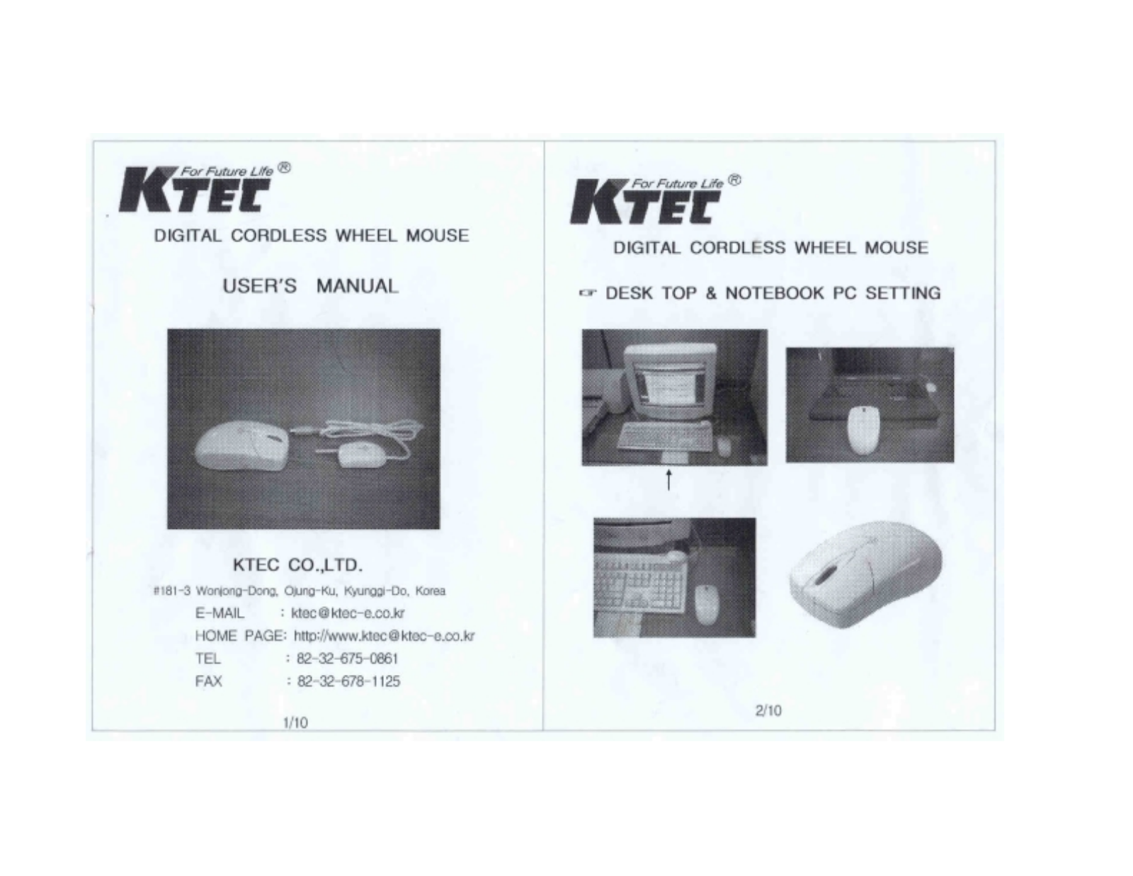 K tec KTM 2001T User Manual