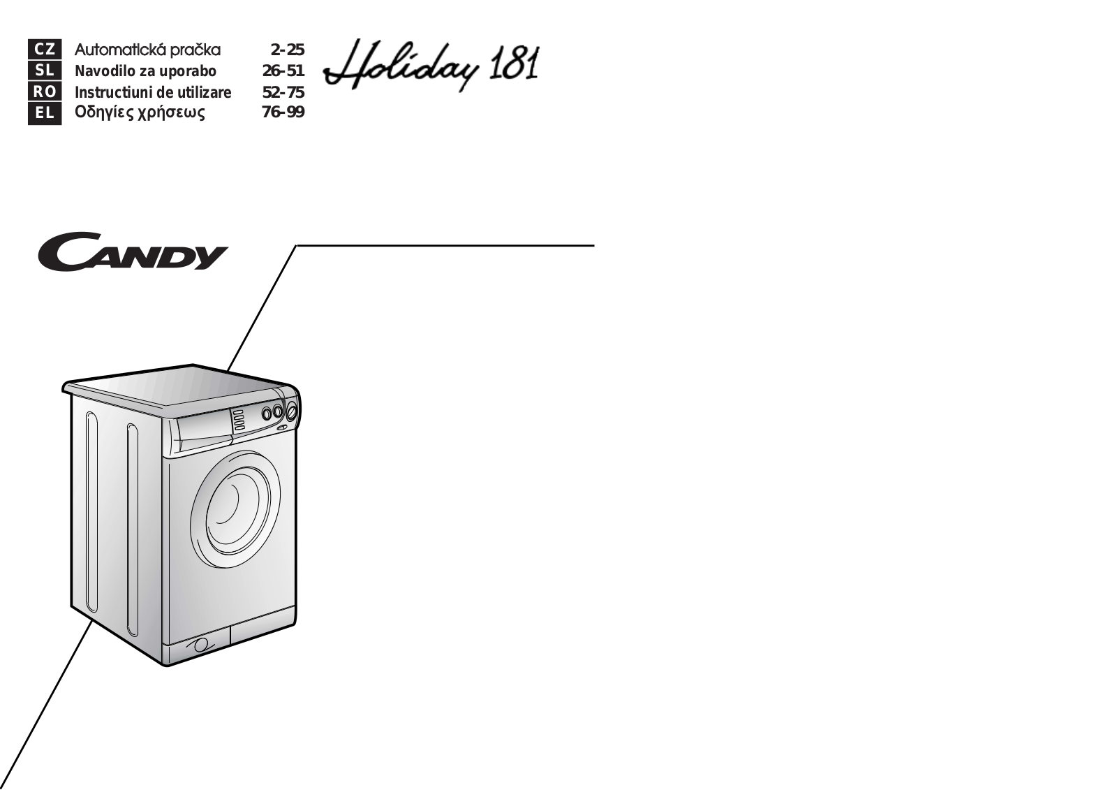 Candy HOLIDA181M User Manual