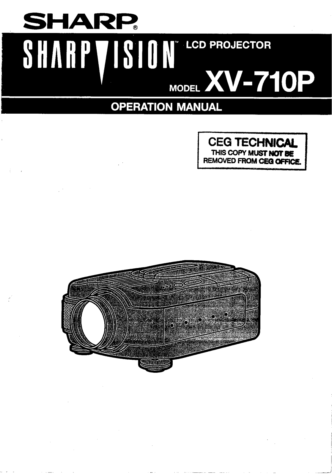 Sharp XV-710P User Manual