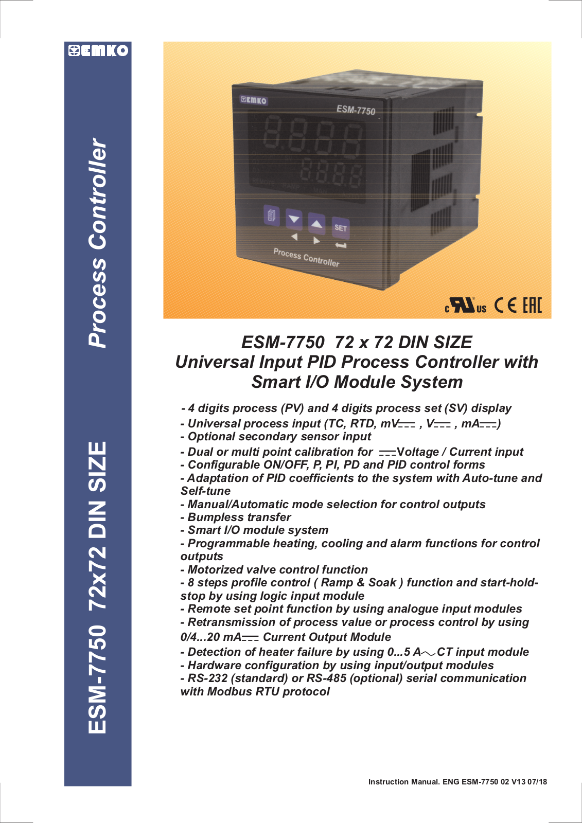 Emko ESM-7750 User manual