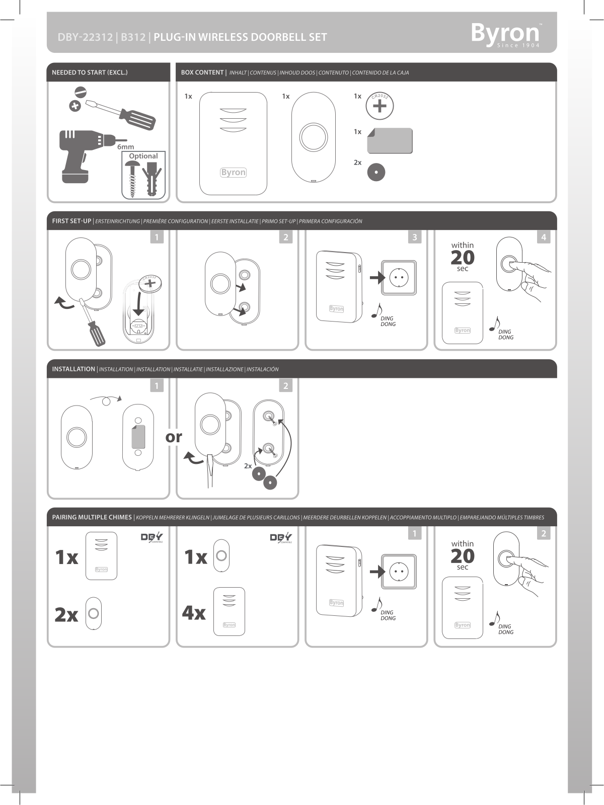 Byron DBY-22312 User manual