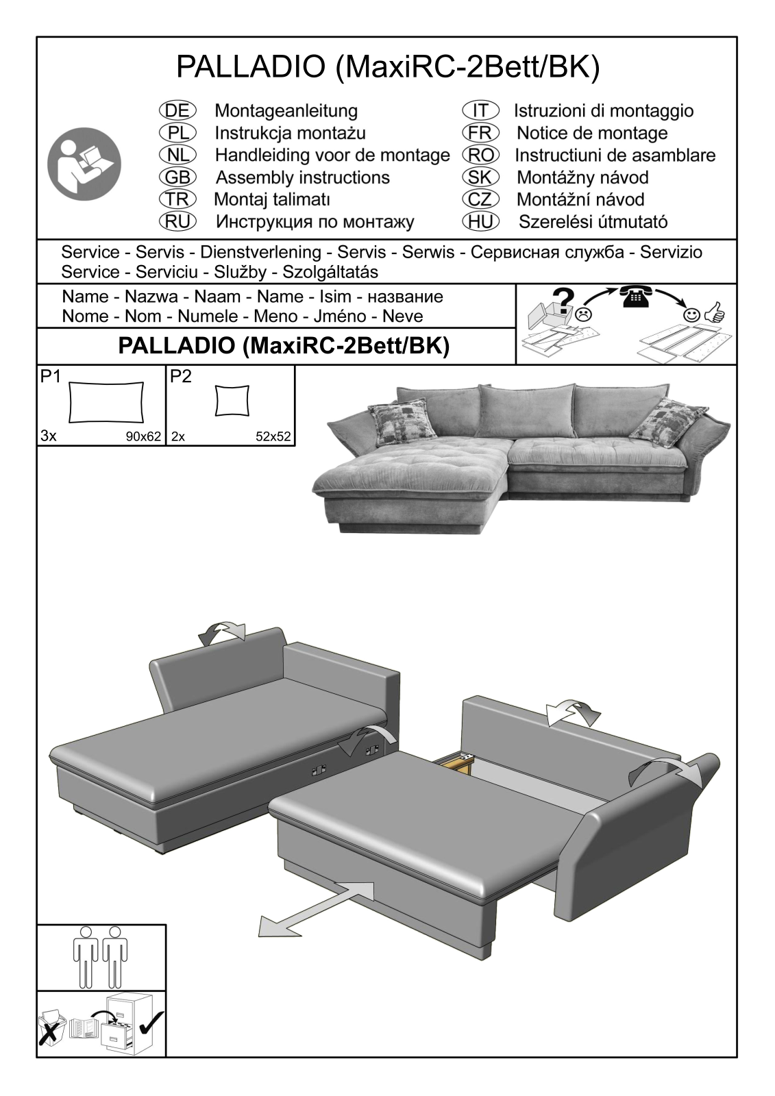 INOSIGN Palladio Assembly instructions