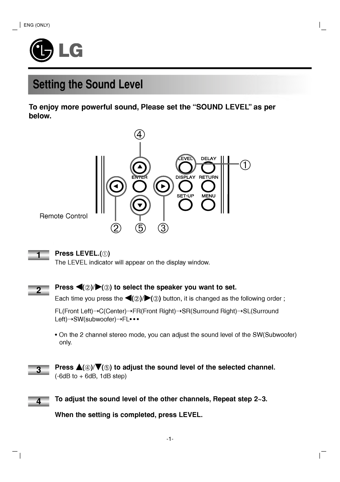 LG DA-3525AD User Manual