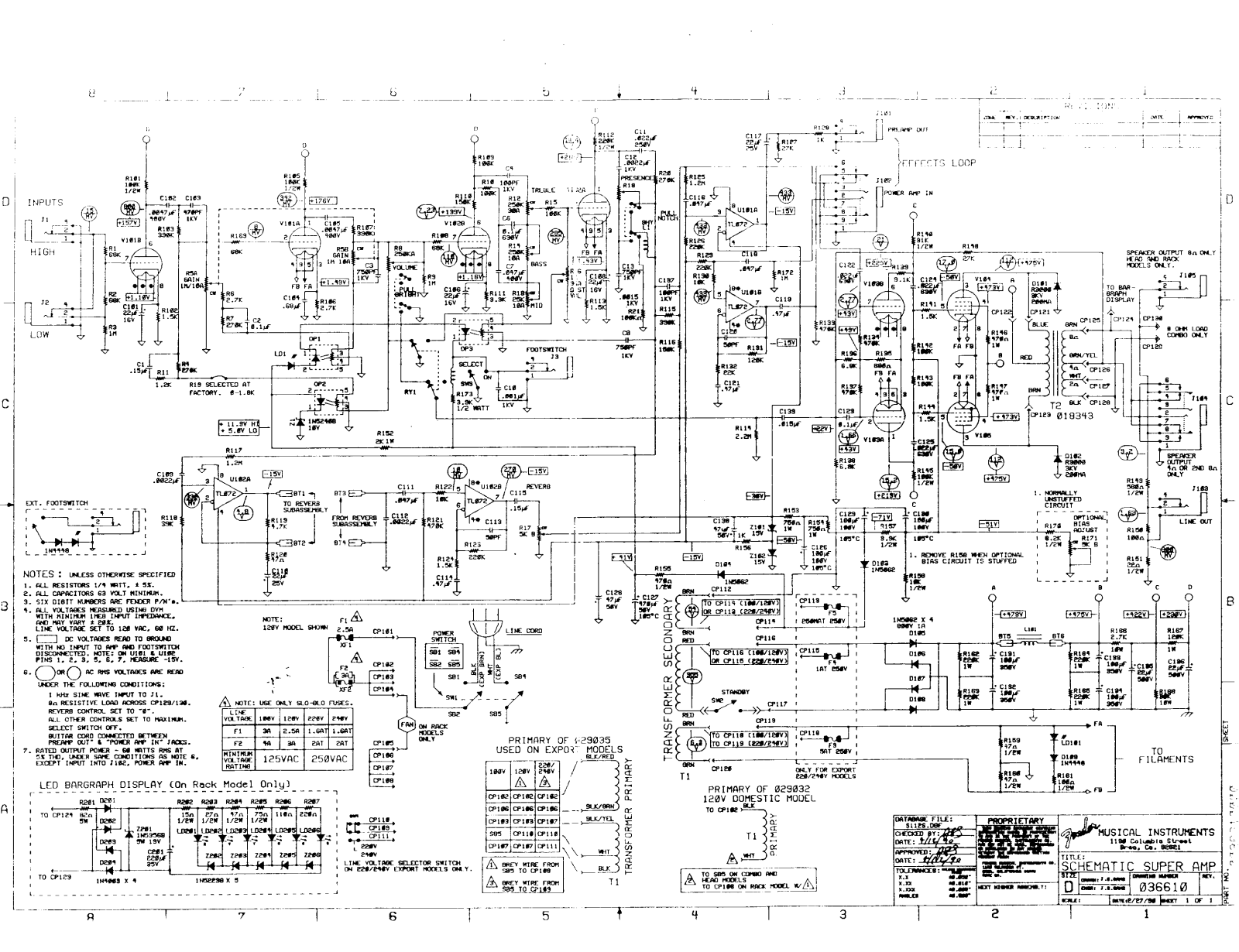 Fender amp schematic