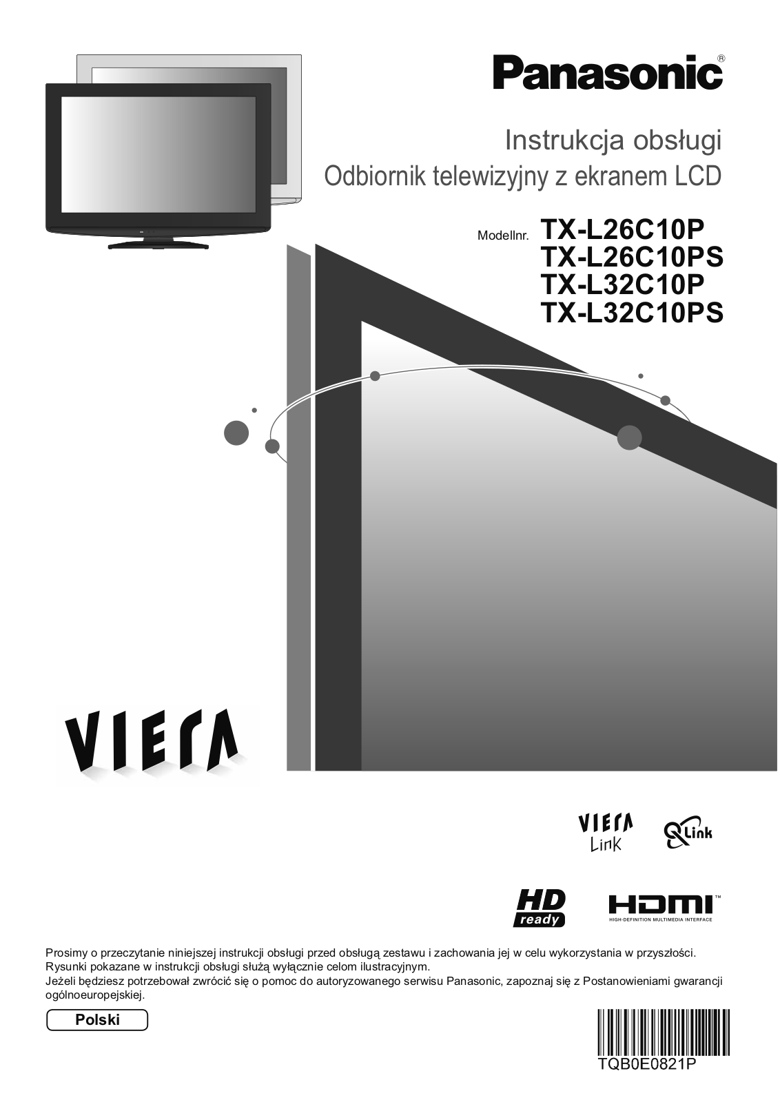 PANASONIC TX-L26C10P, TX-L26C10PS User Manual