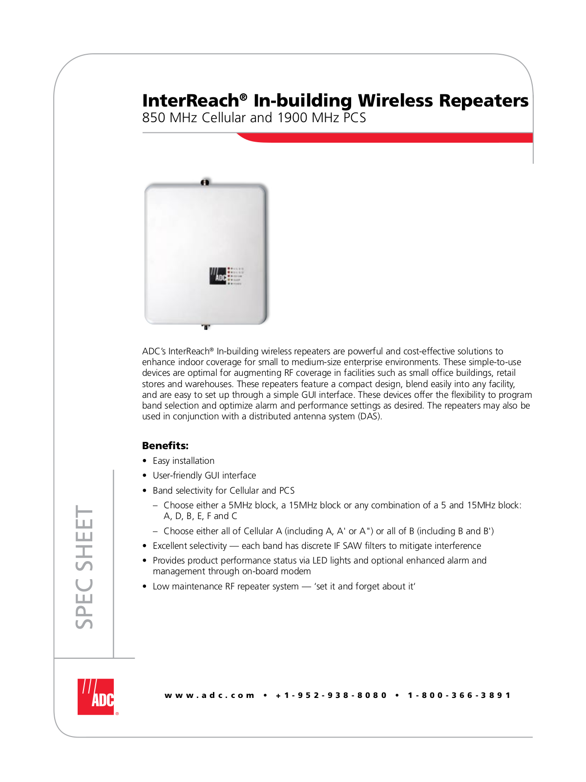 ADC Wireless Repeaters User Manual