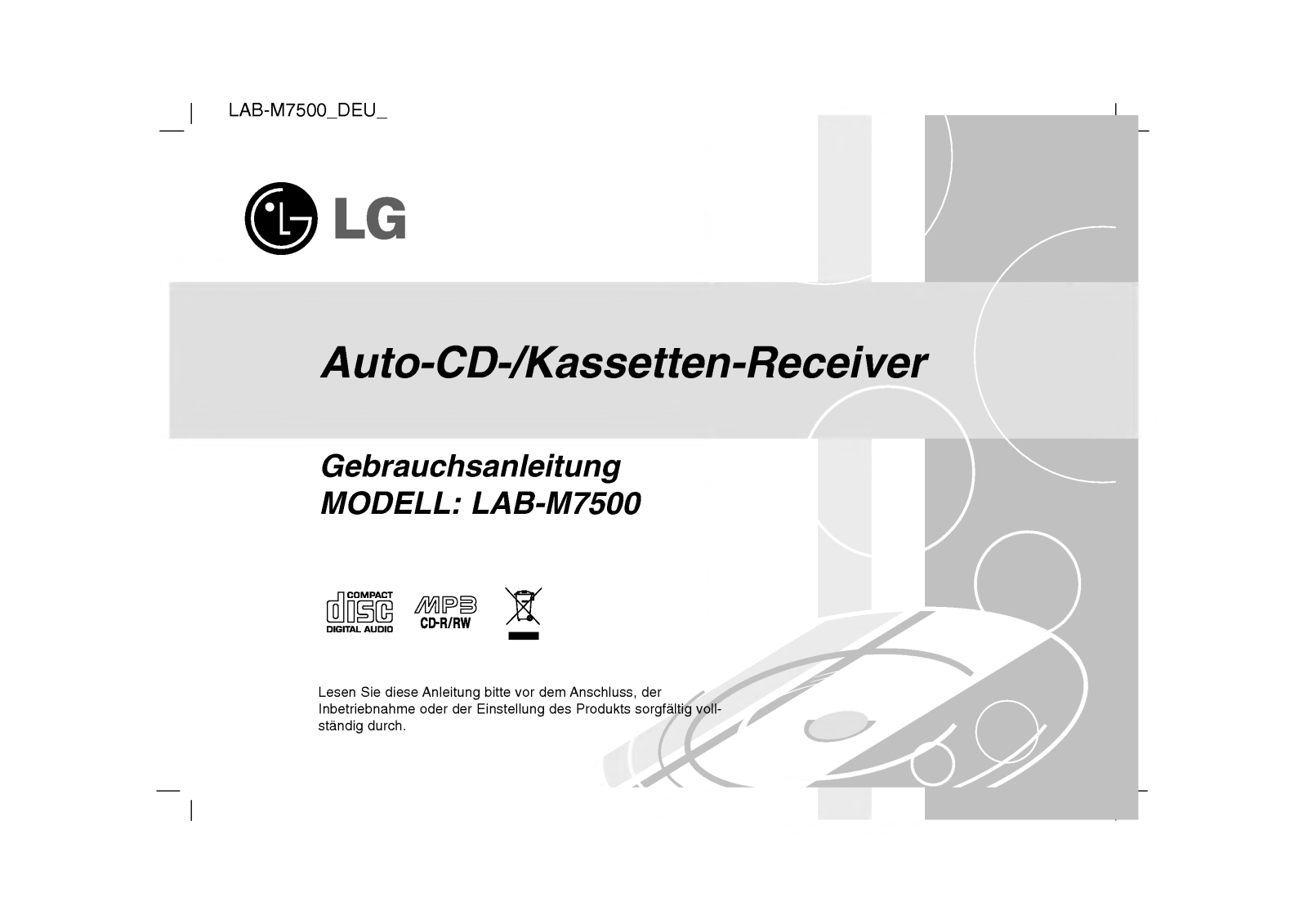 Lg LAB-M7500 User Manual