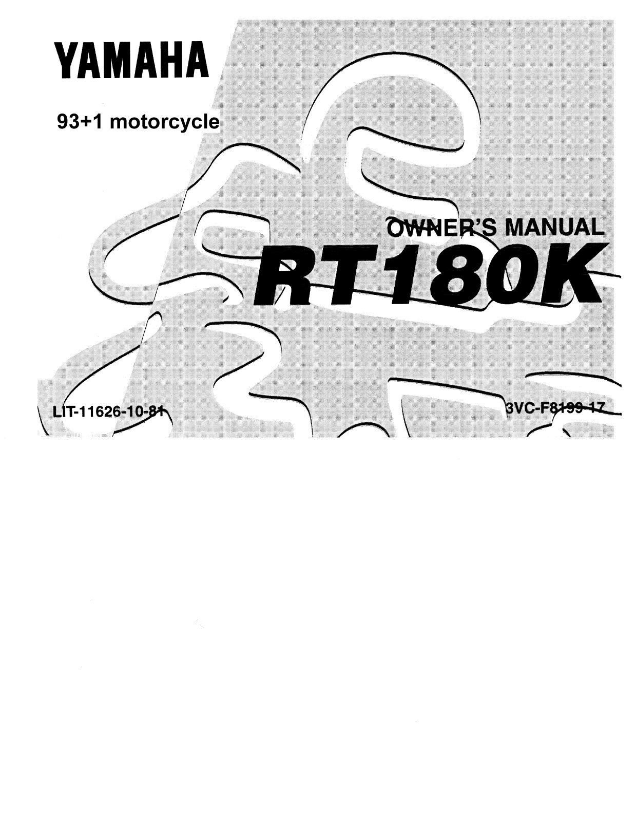 Yamaha RT180K User Manual