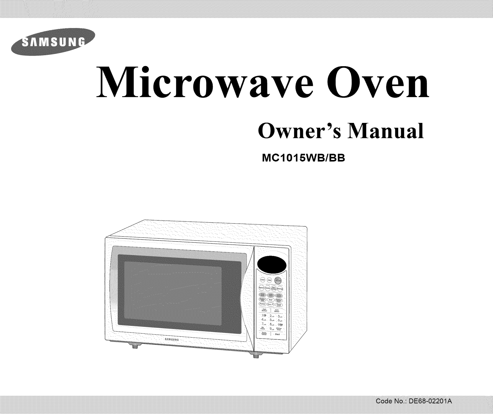 Samsung MC1015WB/XAA, MC1015BB/XAA Owner’s Manual