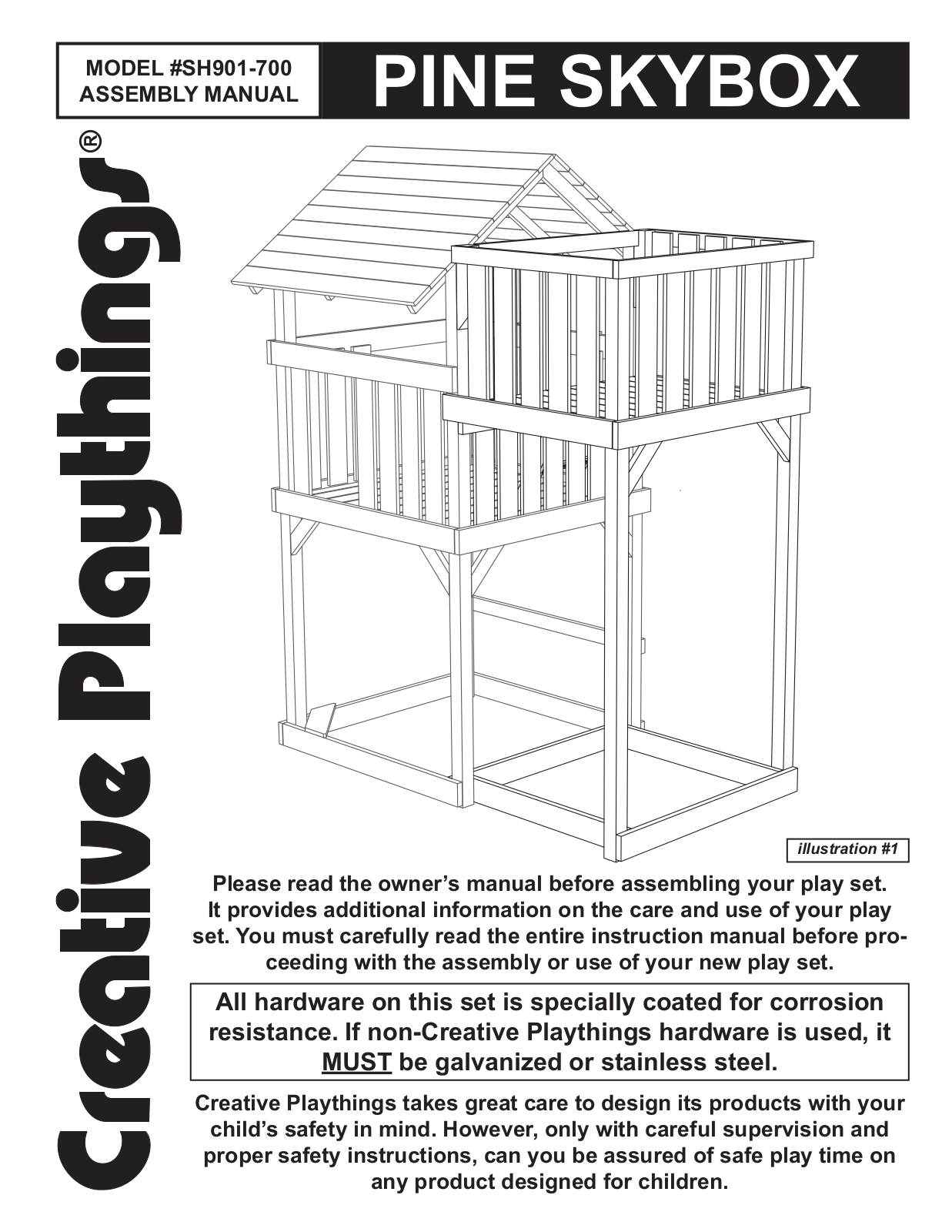 Creative Playthings PINE SKYBOX SH901-700 Assembly Manual