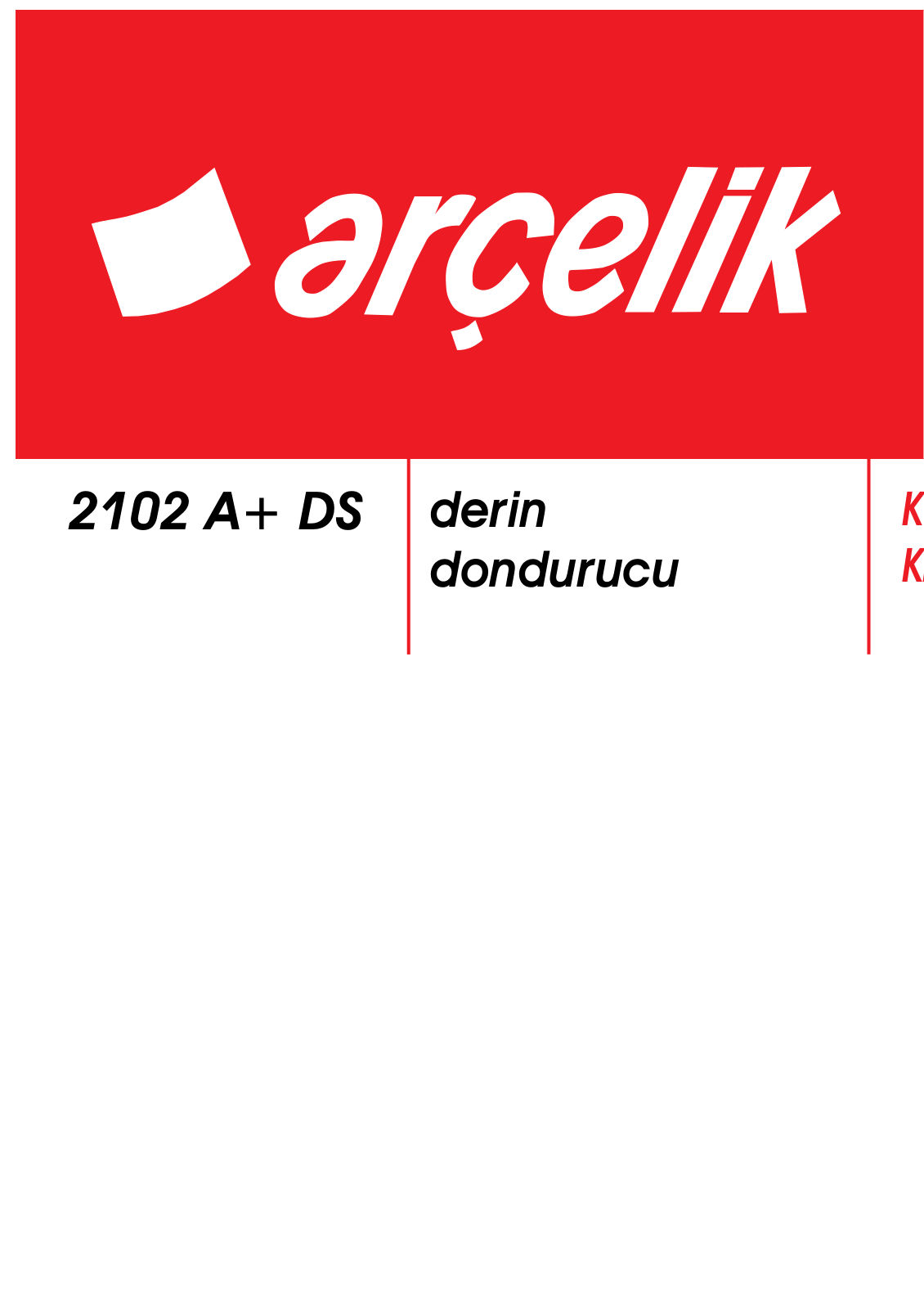 Arçelik 2102 A+ DS User manual