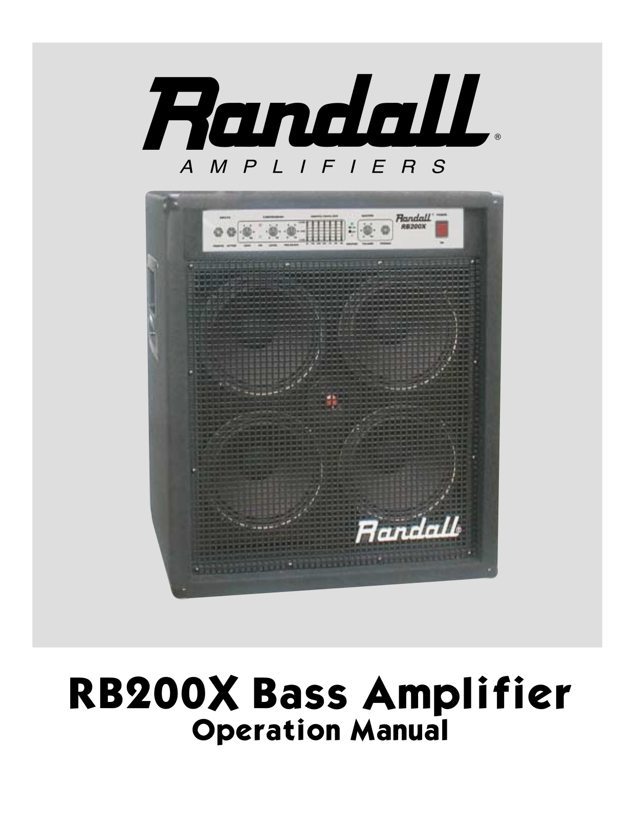 Randall RB200X Owner's Manual