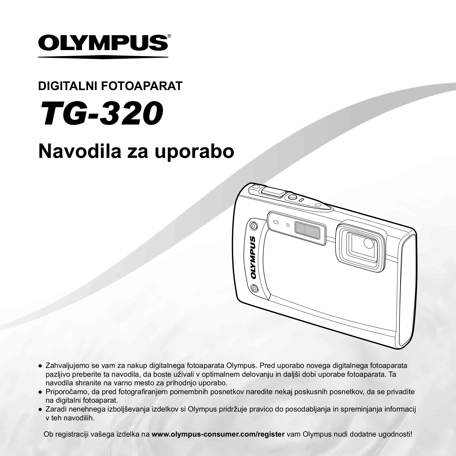 OLYMPUS TG-320 User Manual