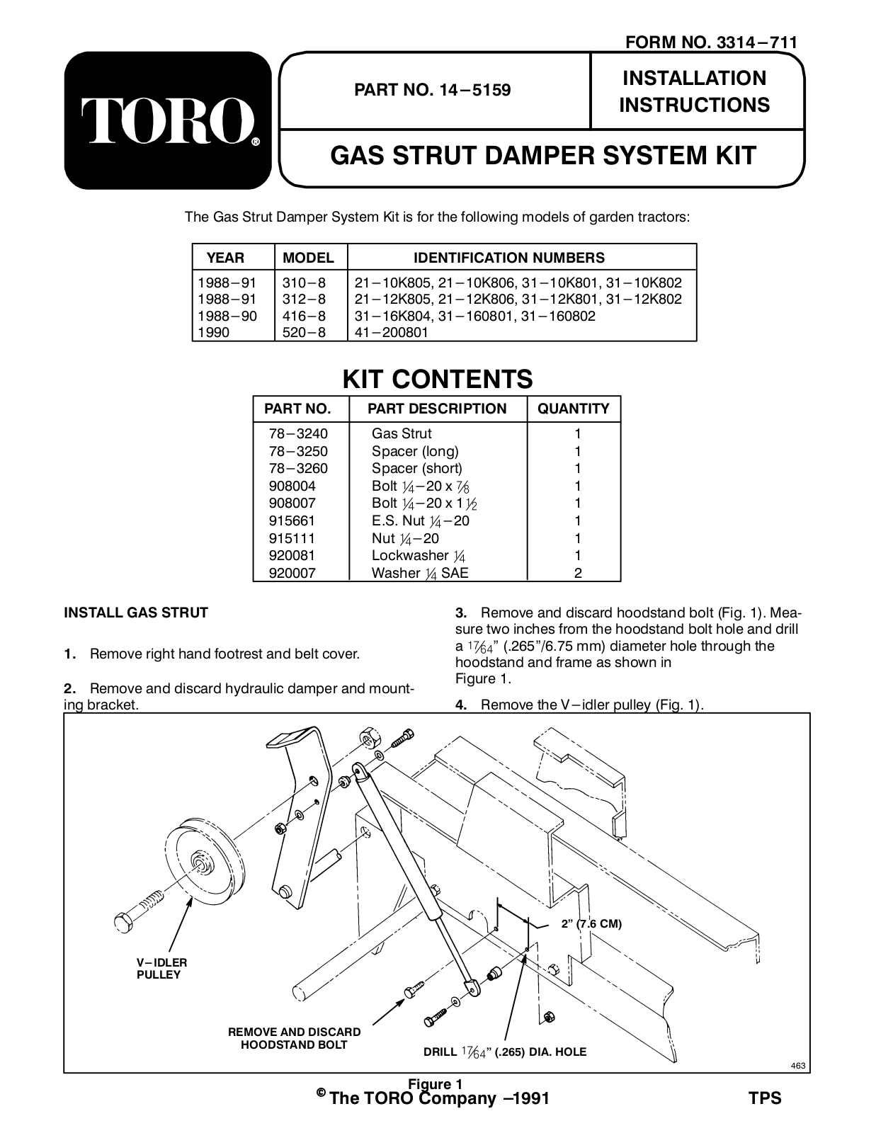 Toro 14-5159 Installation Instructions