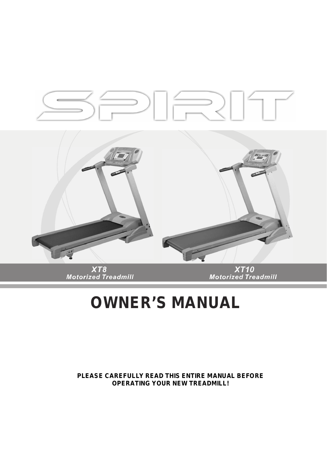 Spirit XT101, XT8 User Manual