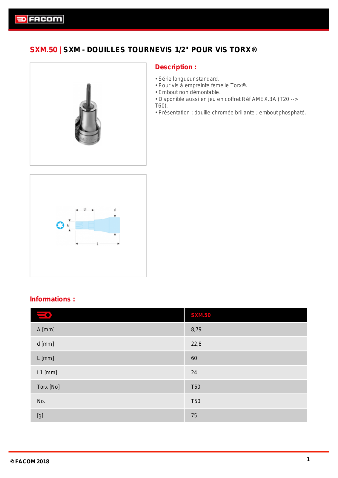 Facom SXM.50 Specification - ManualMachine.com