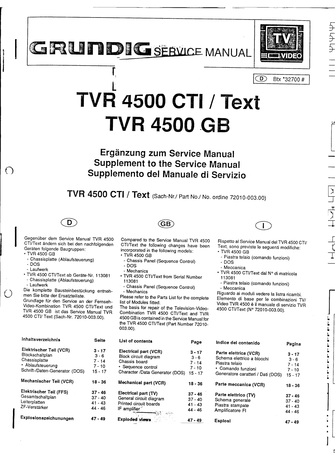 GRUNDIG cuc7350 Service Manual