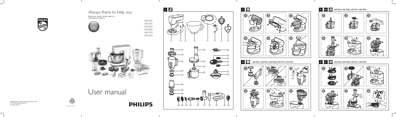 Philips HR7978, HR7951, HR7950, HR7974, HR7954 User Manual