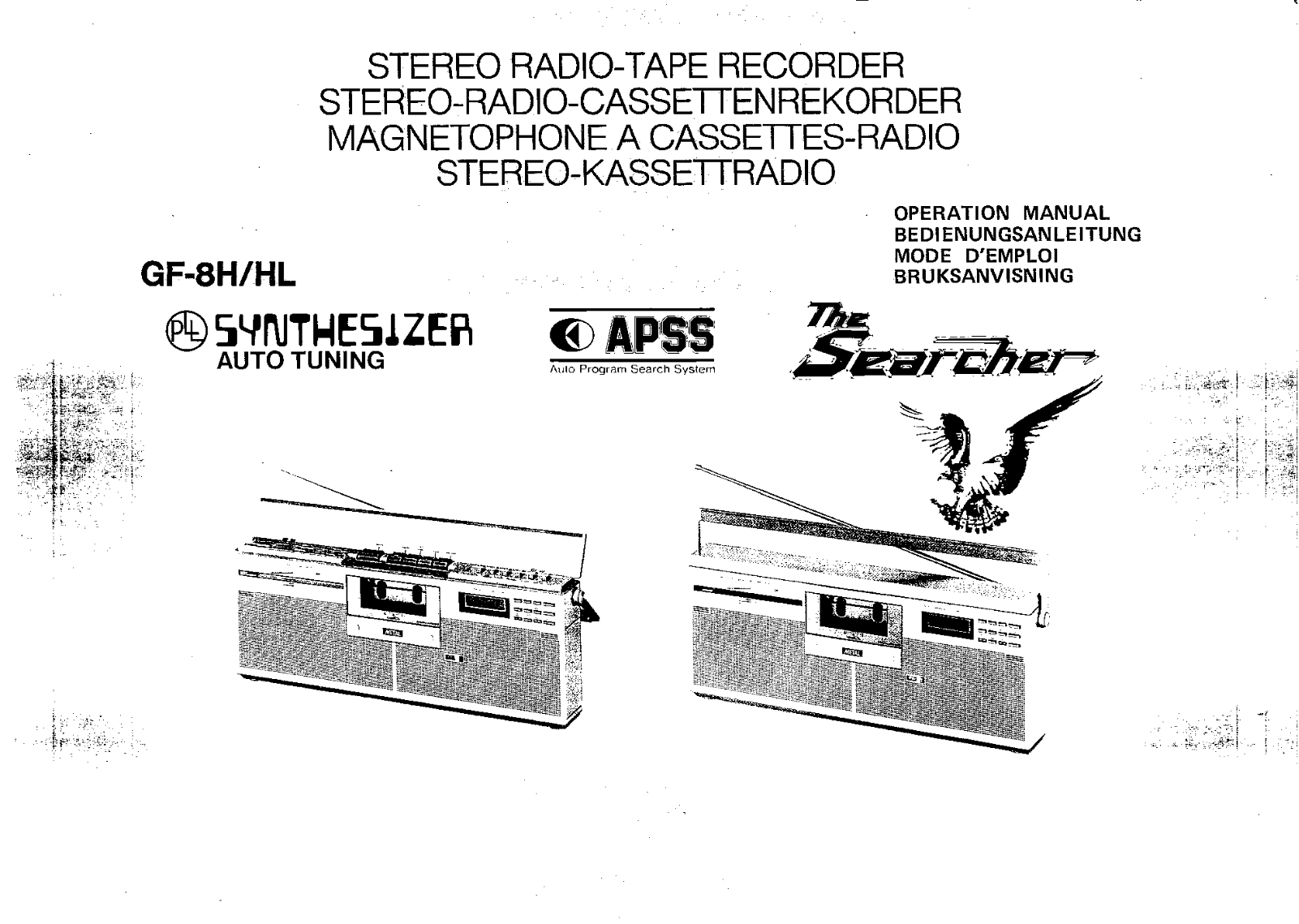 Sharp GF-8H, GF-8HL User Manual