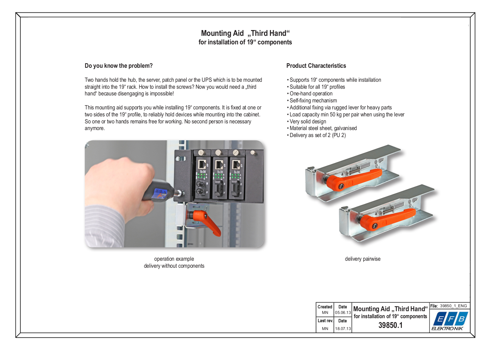EFB-ELEKTRONIK BOX 398501 Datasheet - ManualMachine.com