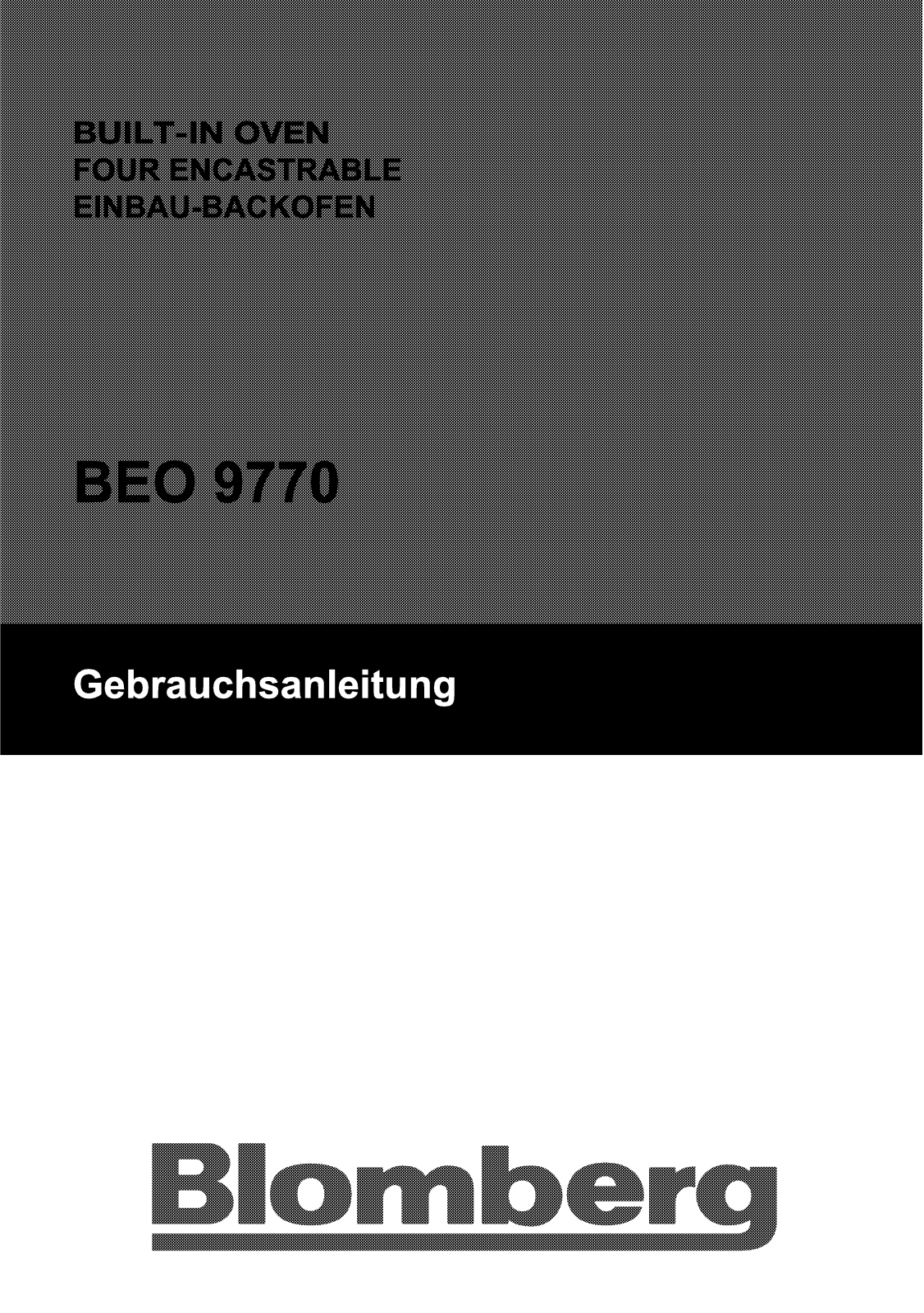 Blomberg BEO 9770 User Manual