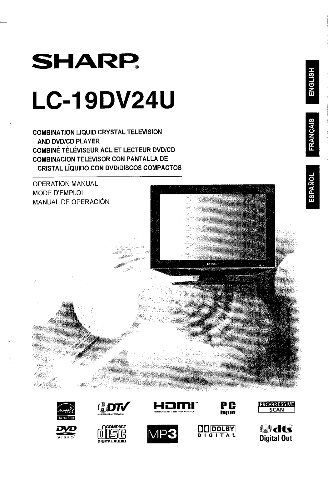 Sharp LC-19DV24U Installation  Manual