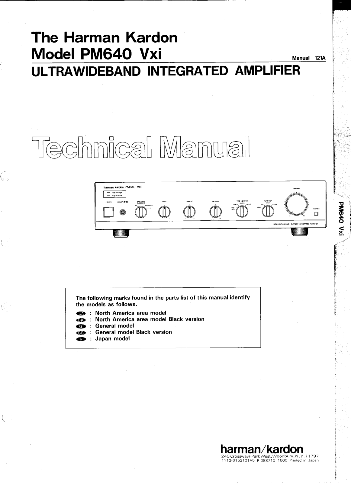 Harman Kardon PM-640-VXI Service manual