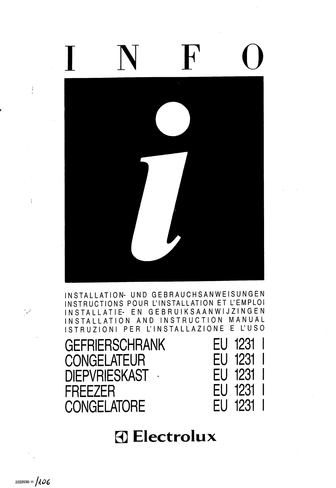 AEG EU1231I User Manual