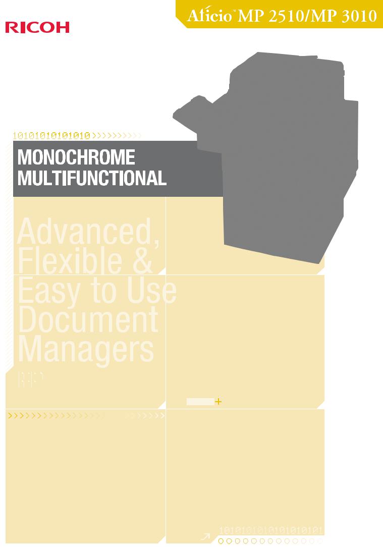 Ricoh AFICIO MP 3010, AFICIO MP 2510 User Manual