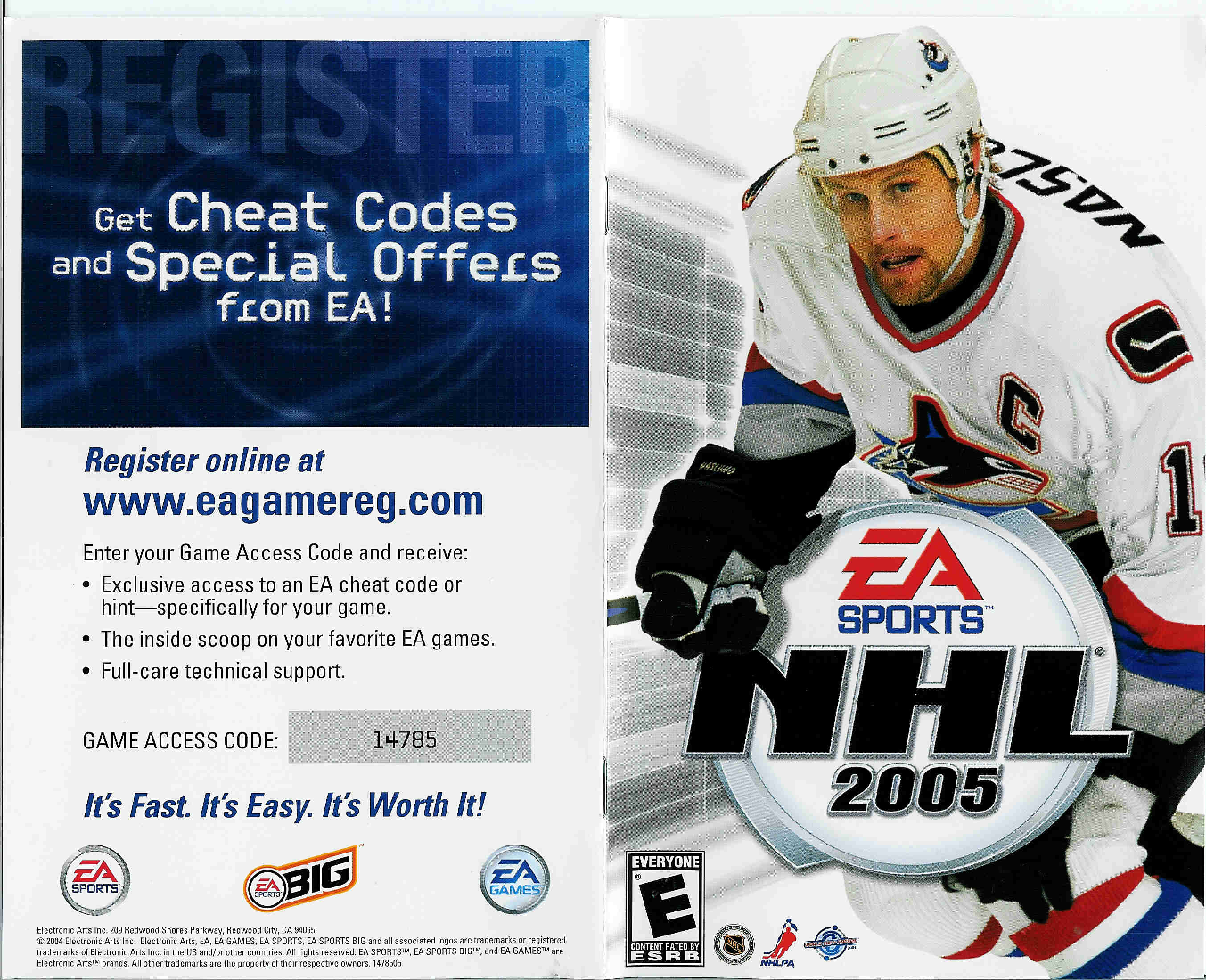Games PS2 NHL 2005 User Manual