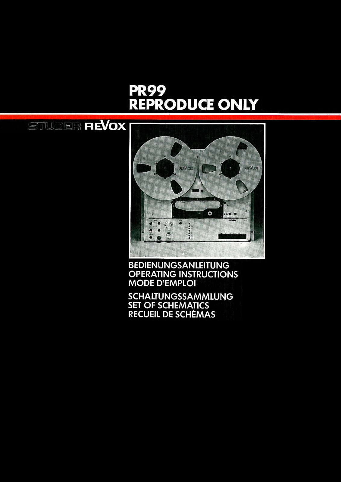 Revox PR99-MkI-II User Manual