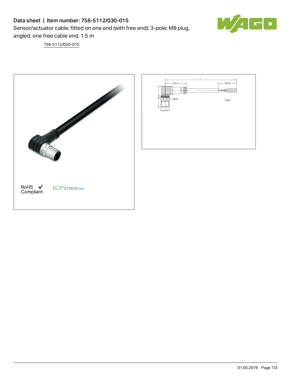 Wago 756-5112/030-015 Data Sheet