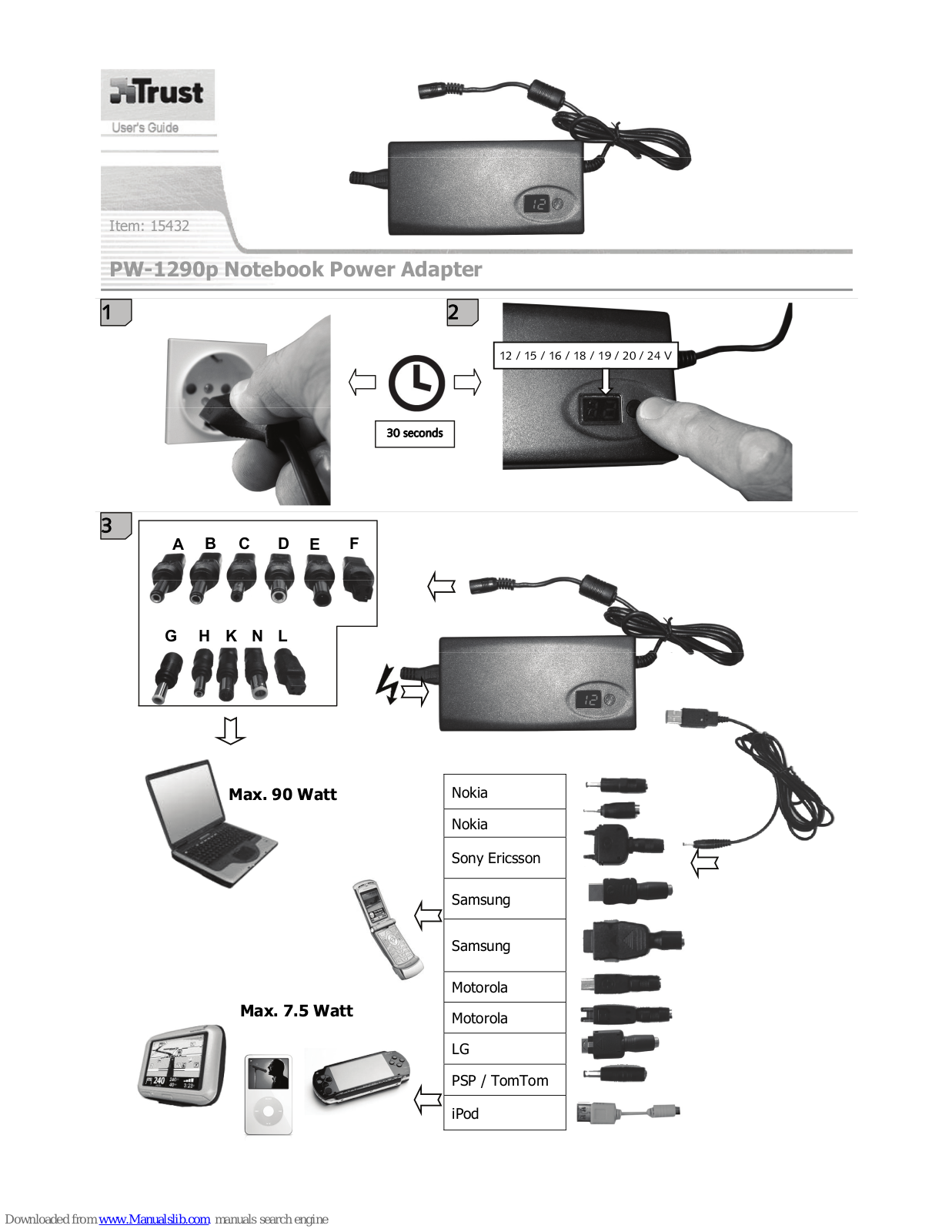 Trust PW-1290p, 15432 User Manual