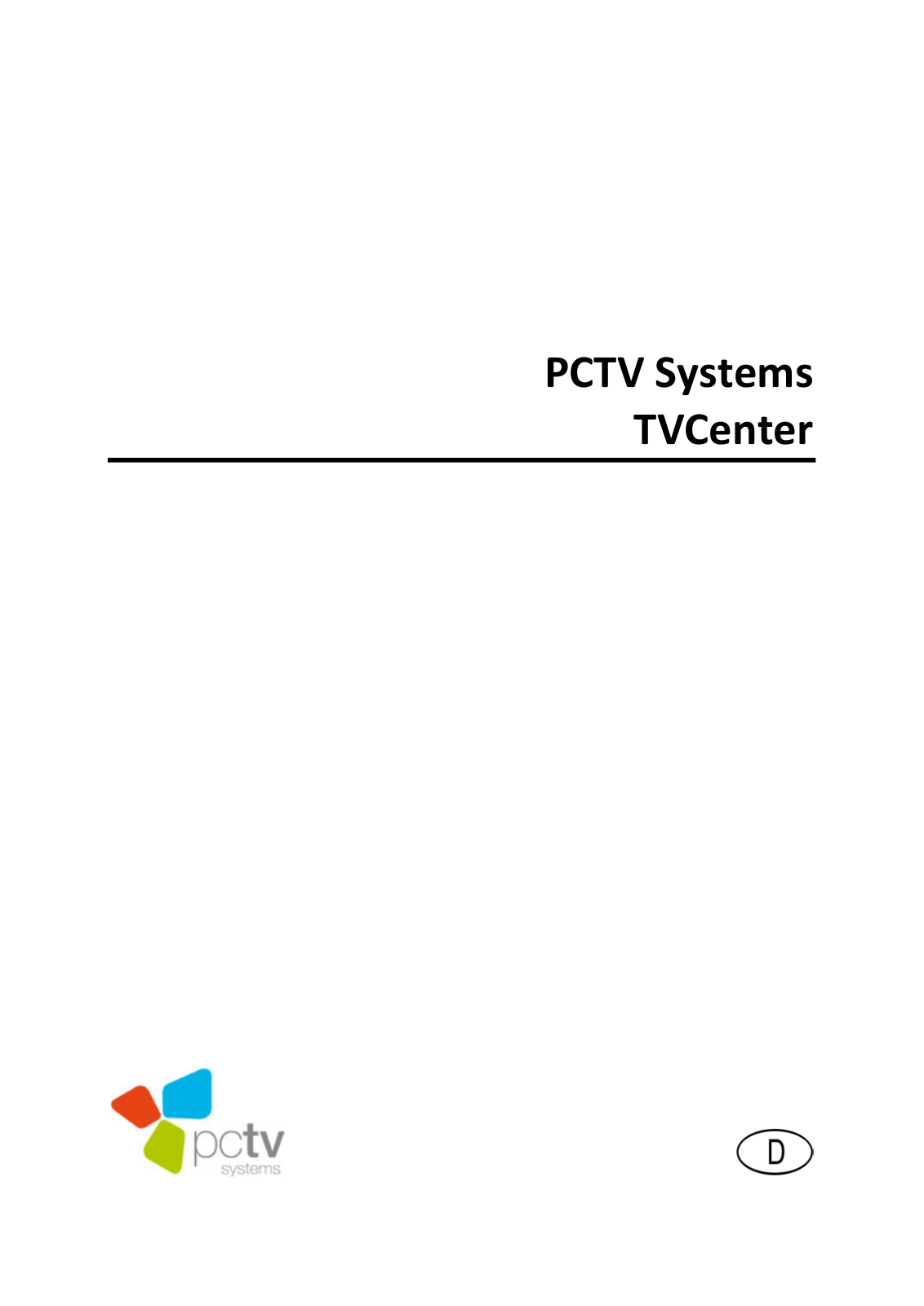 PCTV Systems picoStick (74e) User guide