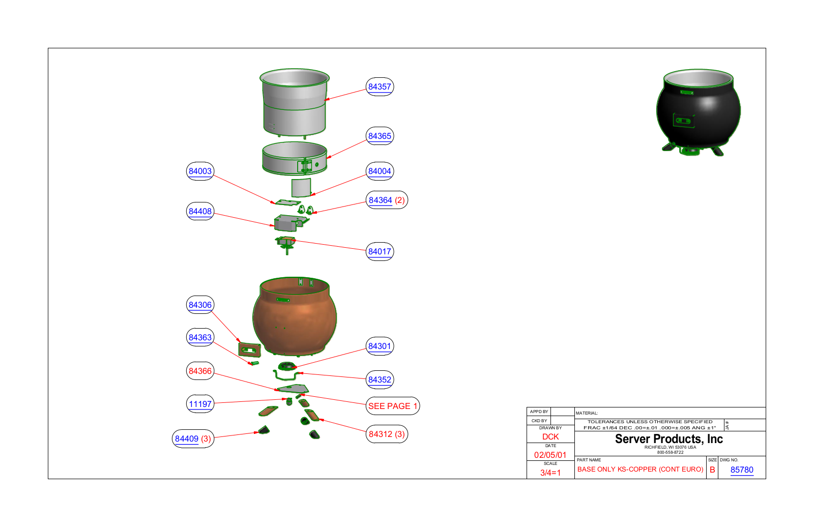 Server 85780 Parts Manual