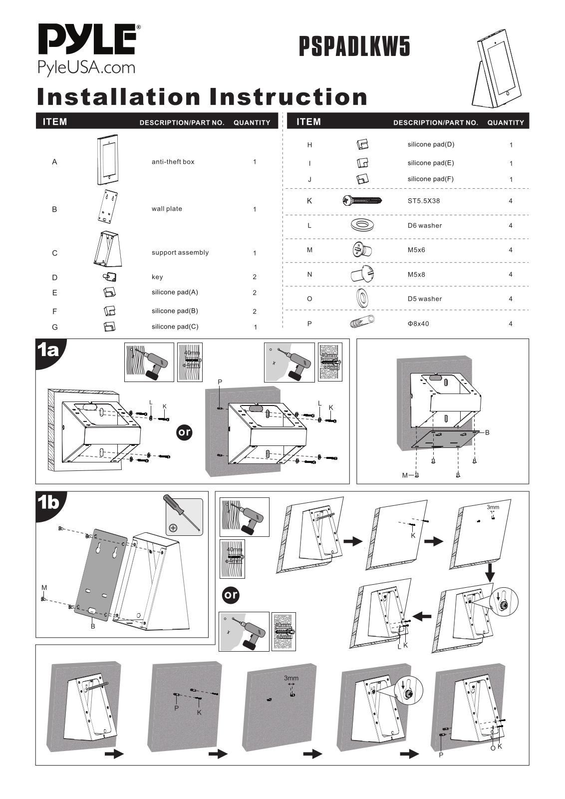 Pyle PSPADLKW5 User guide - ManualMachine.com