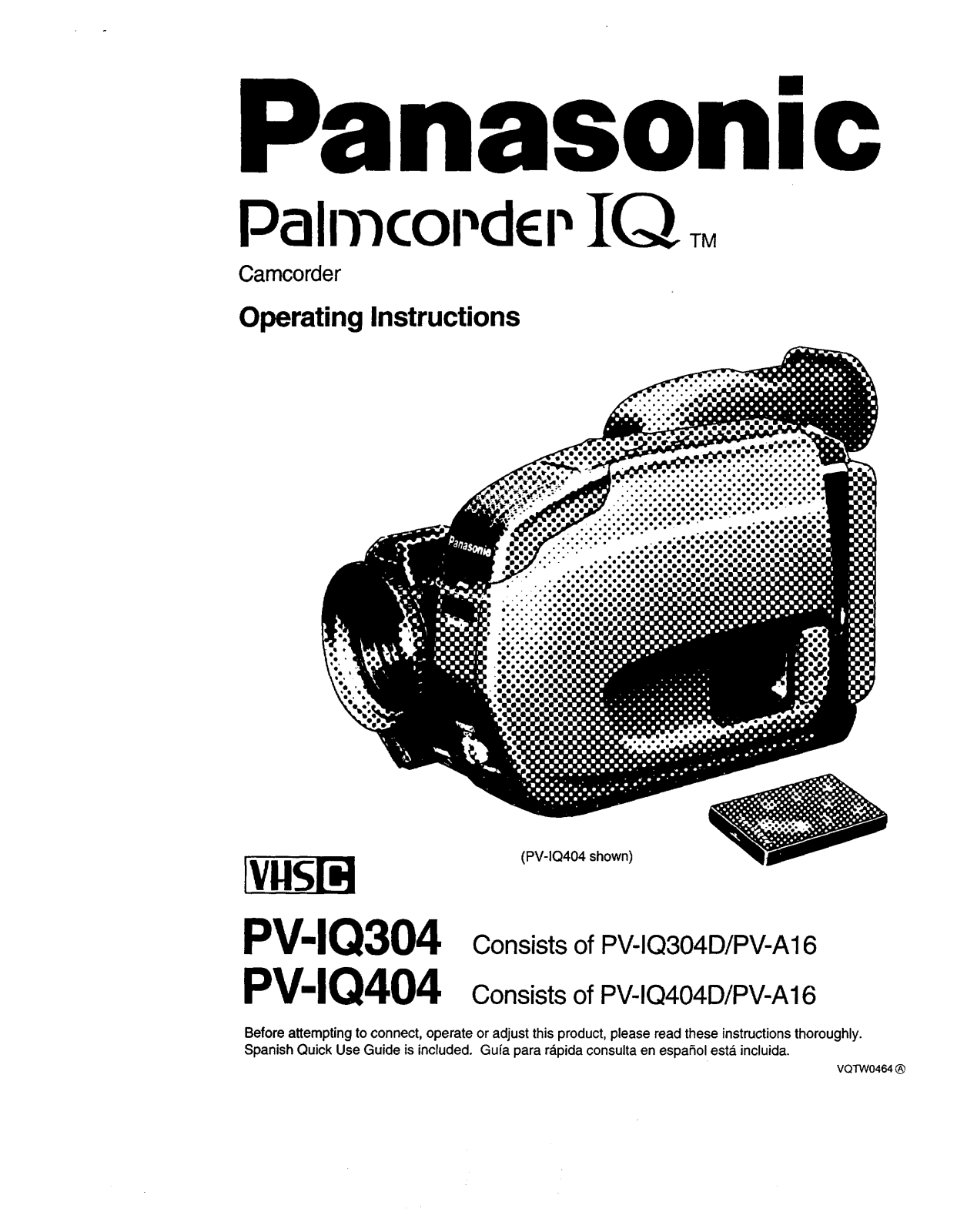 Panasonic PV-IQ404, PV-IQ304 Owner’s Manual