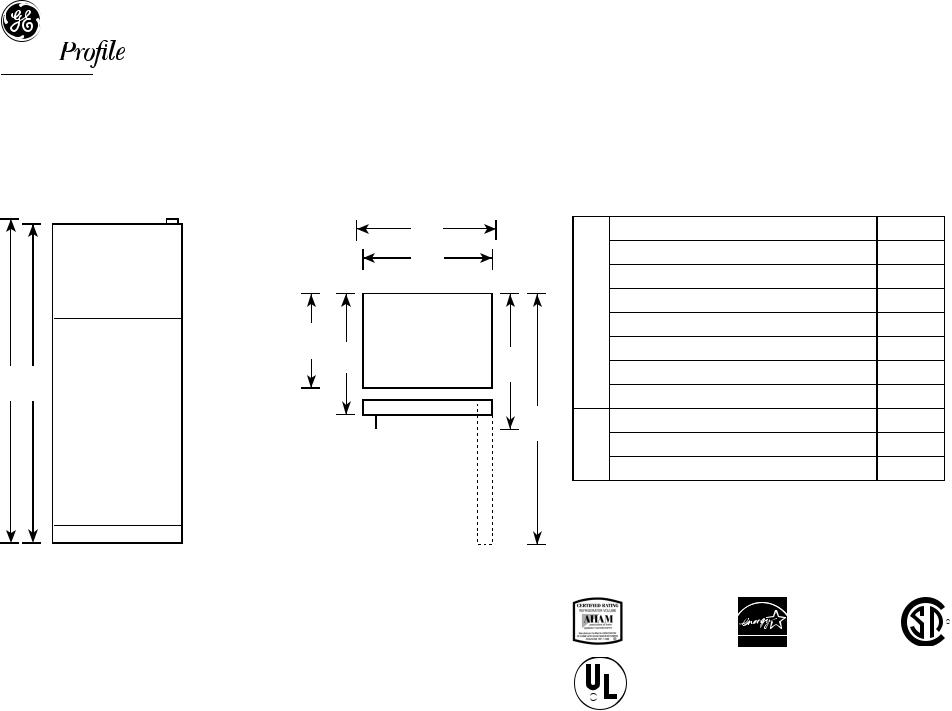 GE PTS22LHR Specification