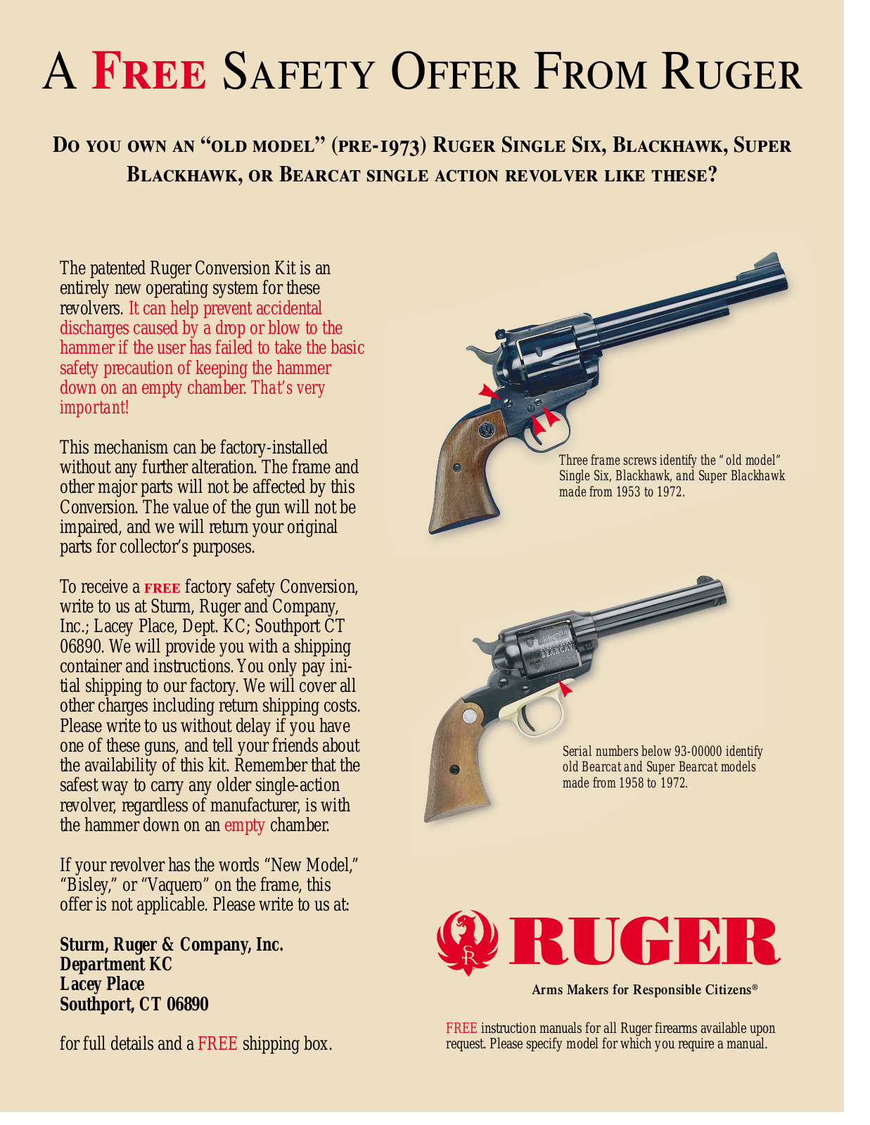 ruger pre-1973 User Guide