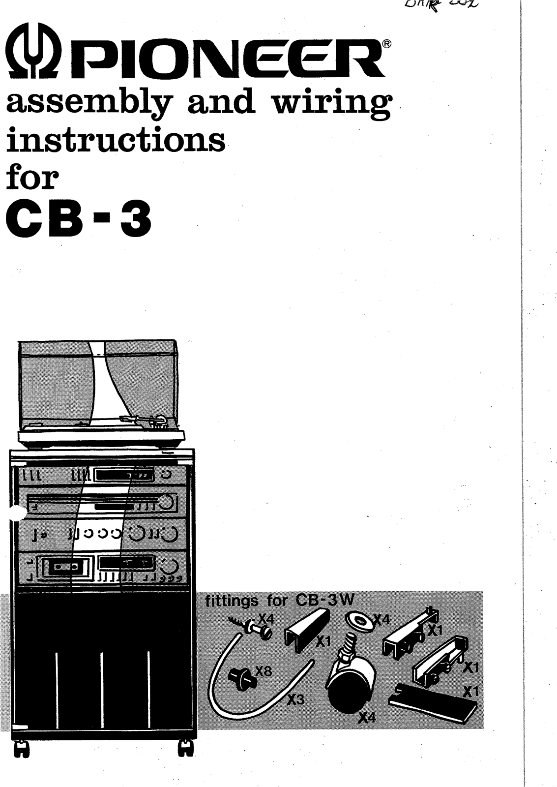 Pioneer CB-3 Owners manual