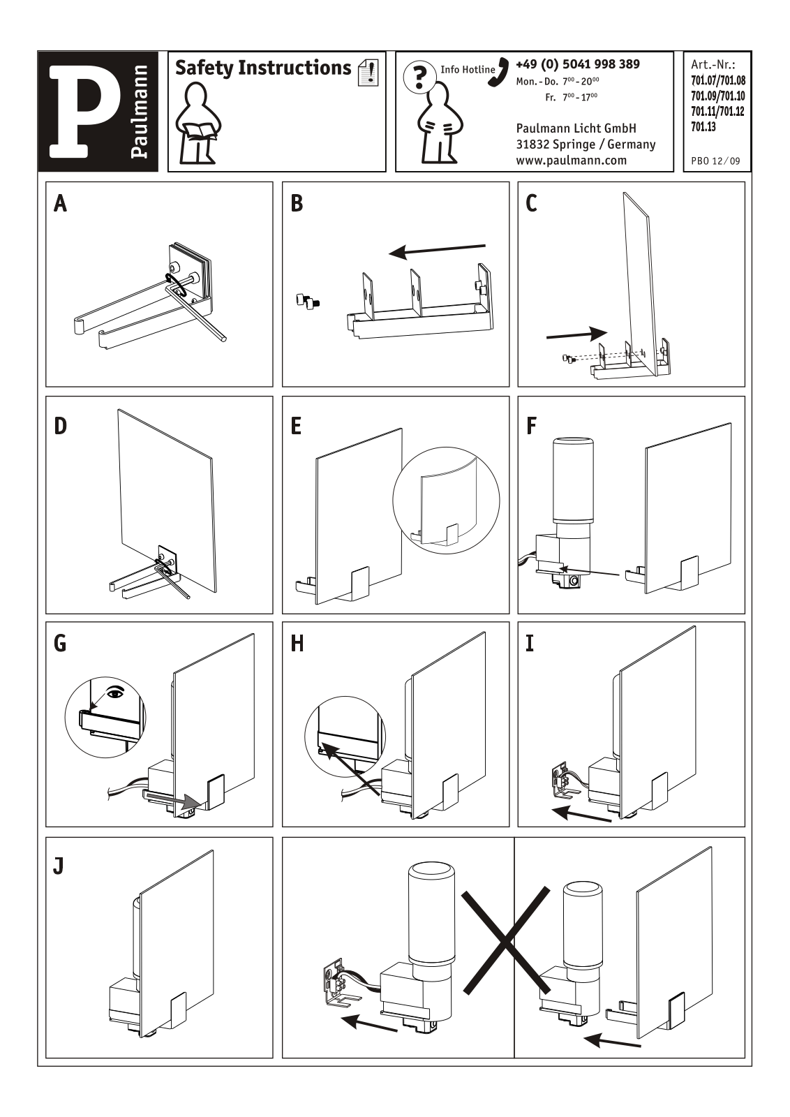 Paulmann 70109 Safety instructions - ManualMachine.com
