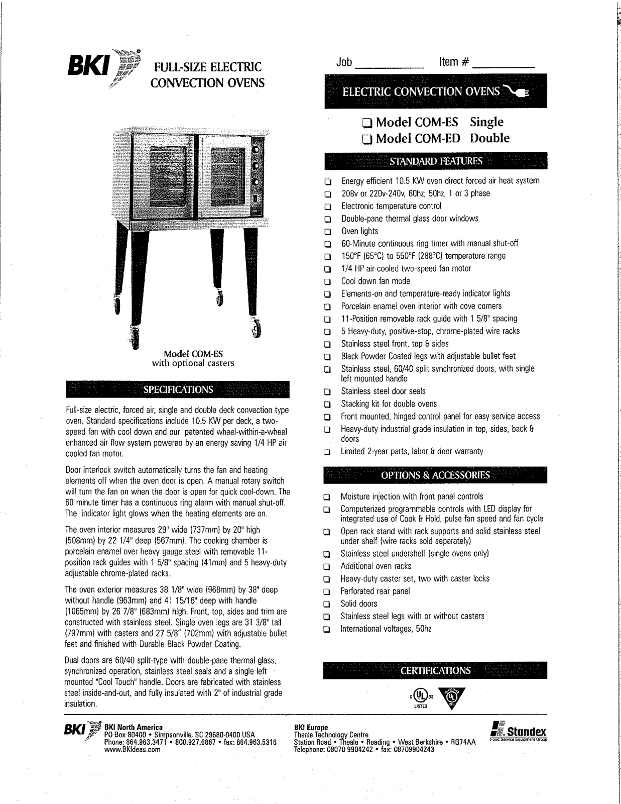 BKI COM-ED User Manual