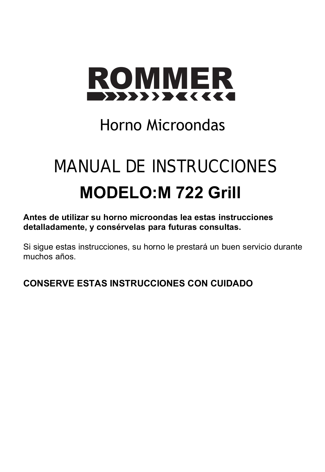 Rommer M722 User Manual