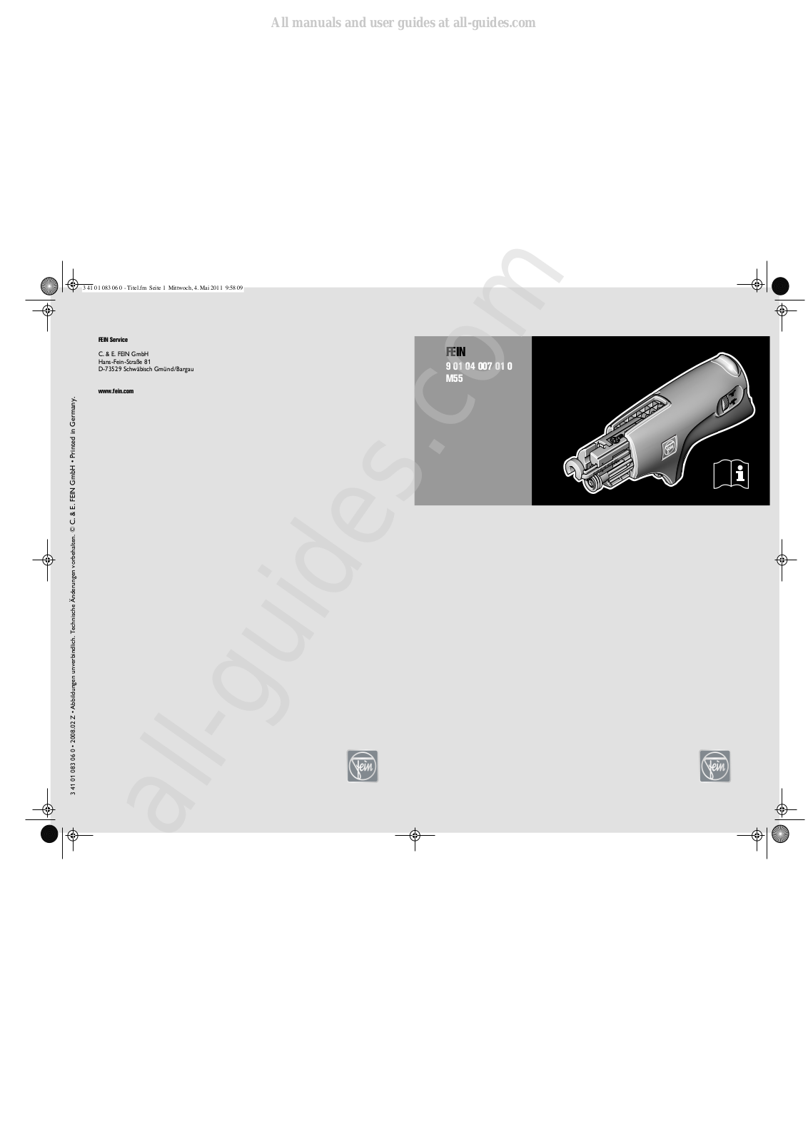 Fein M55 Operating Instructions Manual